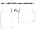 thumbnail image 4 of 30" x 40" Hanging Adjustable Cashier Shield, Plexiglass Protective Panel, Splash Guard, 0.100" thick Acrylic Protective Barrier -Vertical/Horizontal, 2-Pack, 4 of 7