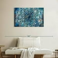 thumbnail image 2 of Elephant Stock Mandala In Blue Ii Wall Art - Horizontal Multi Panel Canvas - Living Room Wall Decor - Decor Elements Multi Panel - Blue And Turquoise Decor By Danhui Nai - 38" x 24", 2 of 8