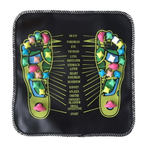 Ruhiku GW Foot Reflexology Acupressure Massager Mat, Body Stress & Heel Pain Relief Pad, Feet Point Massage Tool, Health & Wellness Therapy Plantar Fasciitis Board