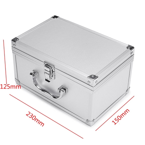 OUNONA Aluminium Alloy Hand Tool Box Storage Organizer Small Toolbox For Car Repair Garage Tools Diy Projects