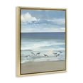 thumbnail image 3 of Stupell Industries Gentle Waves with Birds Gold Framed Floater Canvas Wall Art design by Sally Swatland, 21 x 17, 3 of 9