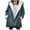 Navy, variant on UAMVSH Womens Plus Size Winter Coats Warm Sherpa Fleece Lined Hoodie Jackets Oversized Fluffy Hooded Parka Trendy Suede Outerwear(5X-Large,Navy)