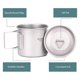thumbnail image 2 of TOMSHOO Ultralight Titanium Cup Outdoor Portable Camping Picnic Water Cup Mug with Foldable Handle 300ml/350ml/420ml/450ml/550ml/650ml/750ml, 2 of 5