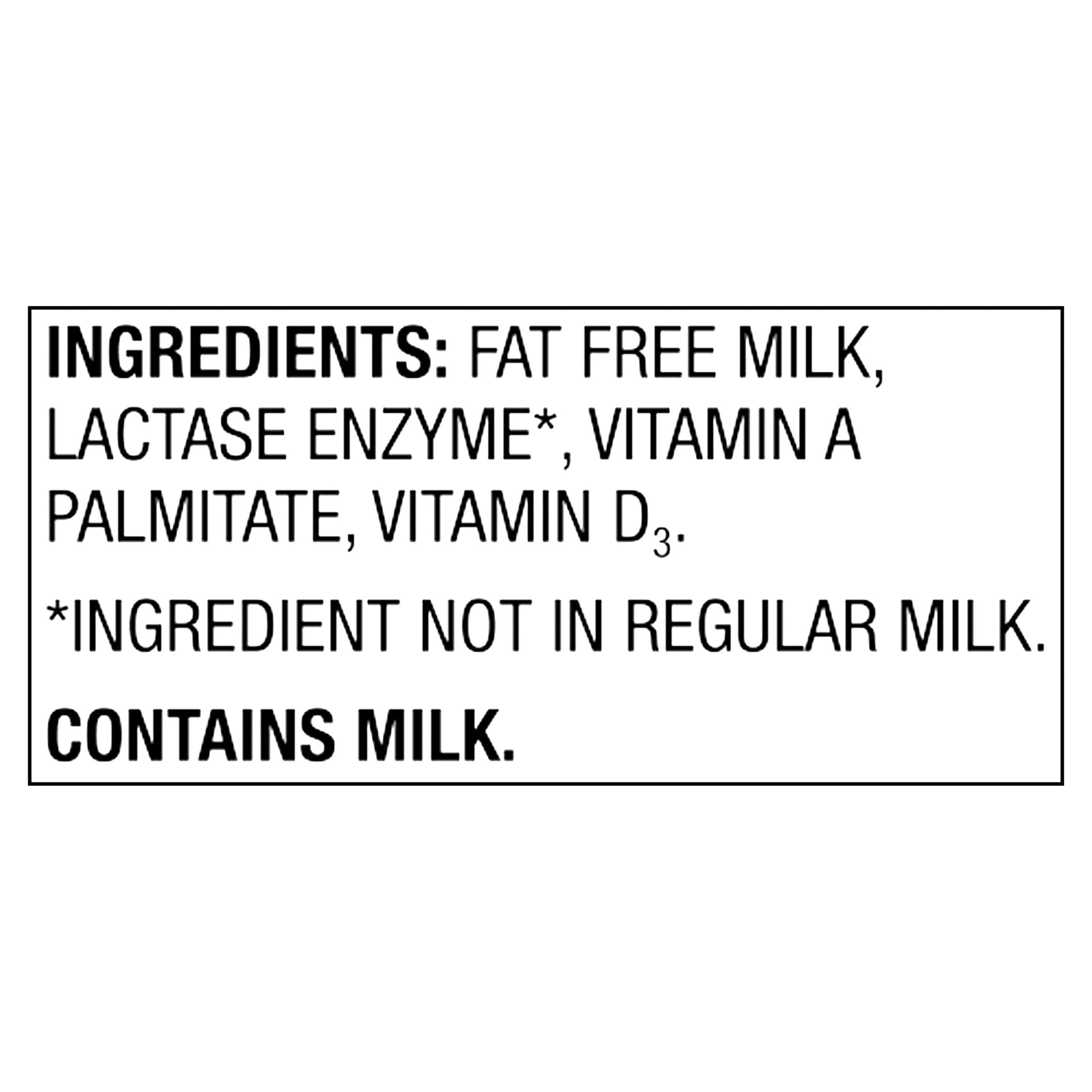 Great Value Lactose Free Skim Fat-Free Milk, Half Gallon, 64 fl oz