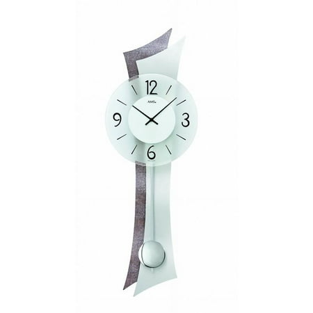 Modern wall clock with quartz movement from AMS AM W7426