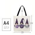 thumbnail image 3 of Cartoon Gnome Goblin Impreso Hombro ShoppingBag Casual Bolso de mano grande Tmvgtek Para estrenar, 3 of 4
