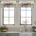 thumbnail image 3 of LALILO Kitchen Curtain Valance Elk Walking Mountain Road Away Rod Pocket Window Curtain 52"x 18" Set of 2, 3 of 5