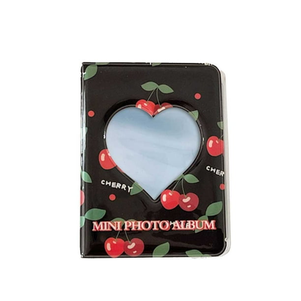 Methold Álbum de fotos Soporte de fotografía Colección de memoria Mano de obra fina Suministros para el hogar Carpeta de fotos 40 páginas Colector Accesorios para fotos patrón de cerezas