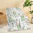 thumbnail image 6 of Cute Frog Mushroom Diamond Throw Blanket Soft Warm Cozy Lightweight Flannel Blanket for Bedding Sofa Travel 50"X60", 6 of 6