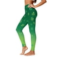 thumbnail image 7 of Hvot&aat Women's St. Patrick's Day Leggings Shamrock Stretchy Tights Yoga Pants Sports Fitness Peach Hip Stretch Pants, 7 of 7