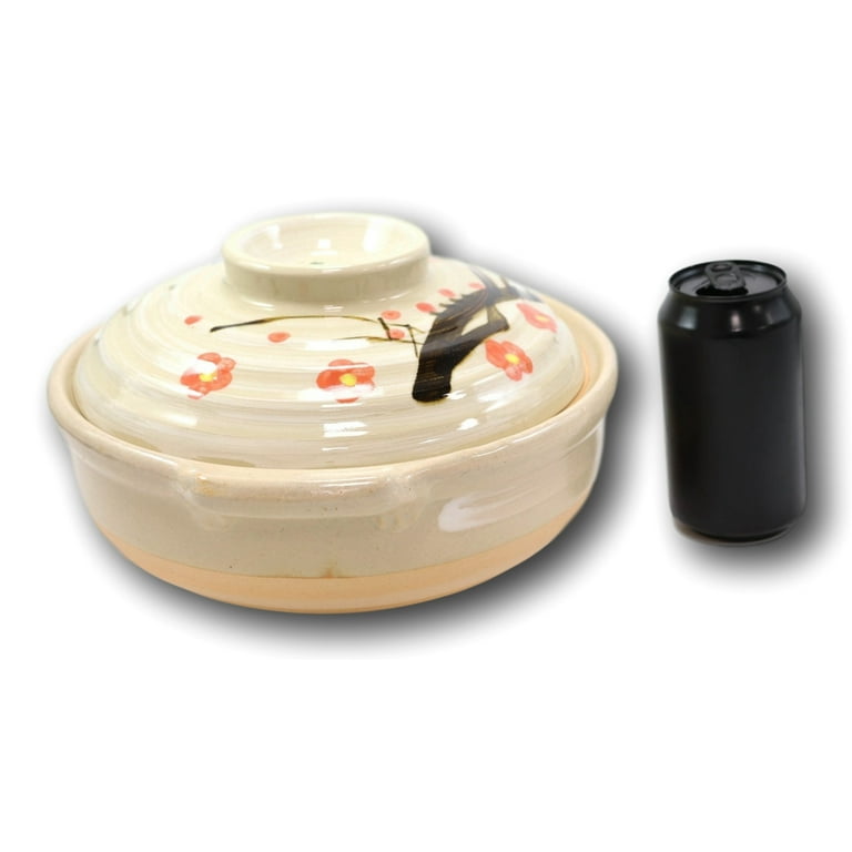  Japanese Clay Pot Hot Pot Ceramic Donabe Casserole Earthenware  Clay Pot, High Temperature Resistance with Lid Round Ceramic Cookware  (Medium): Home & Kitchen