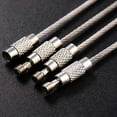 thumbnail image 6 of 60Pcs Stainless Steels Wire Keychains Rings Braided Steels Chain Heavy Luggage Label Rings Camp Tool Hardware, 6 of 8