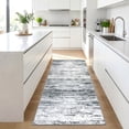 thumbnail image 2 of ICEANT 3'x8' Hallway Runner Rugs, Abstract Style Area rug with Non-Slip Backing, Washable Rug for Kitchen Entryway Bedroom Laundry Room, Black, 2 of 5