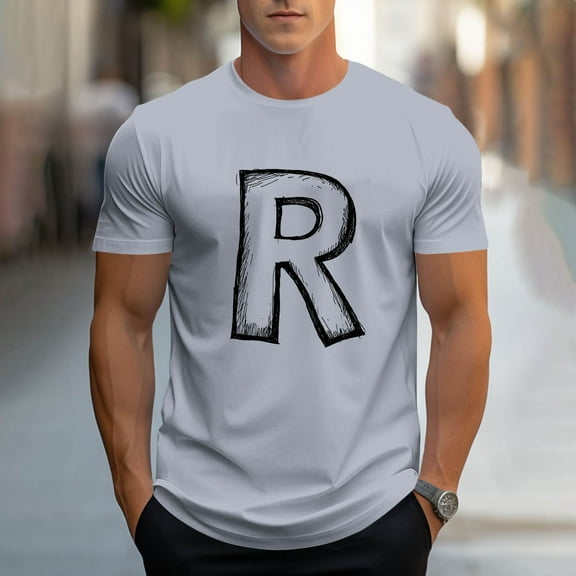 Vetsdori Gray Shirts for Men Short Sleeve Sports Pullover Fashion Stylish Athletic Big and tall Graphics Mens T-Shirts Crew Neck