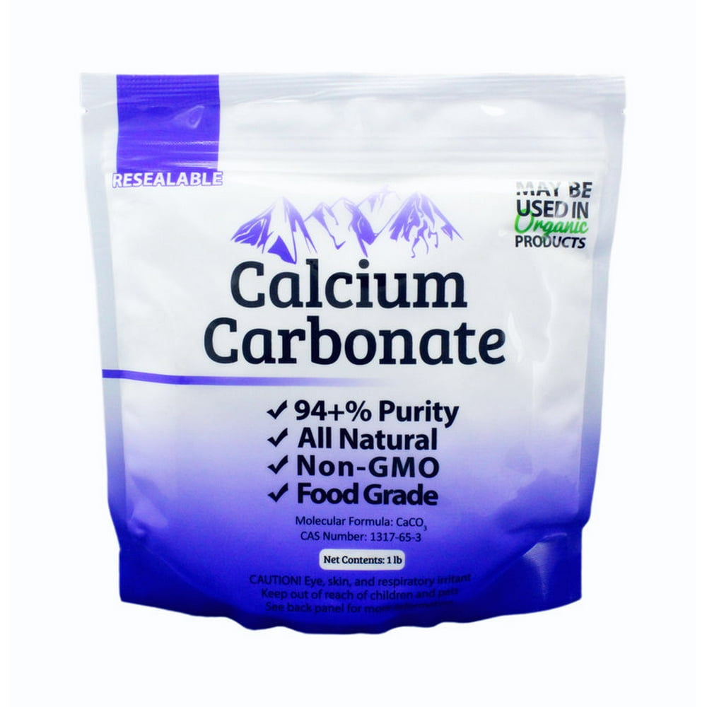 1 lb Food Grade 97+ Calcium Carbonate from Ground Limestone