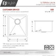 thumbnail image 4 of Stylish Undermount 16" Graphite Black Single Bowl Kitchen Sink with Grid & Strainer S-709XN, 4 of 15
