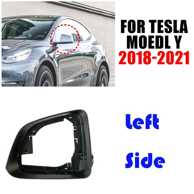 Left Driver Wing Door Mirror Cover F for Ram e for 2018-2021 for Tesla Model Y-