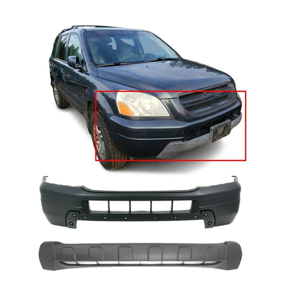 DCP Front Bumper Covers Kit For 2003-2005 Honda Pilot HO1000208 3.5L EX LX Models Only