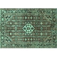 thumbnail image 1 of Ahgly Company Indoor Rectangle Persian Turquoise Blue Traditional Area Rugs, 4' x 6', 1 of 4