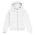 thumbnail image 6 of felwors Girls Zip Up Hoodies Kids Casual Long Sleeve Sweatshirt Fall Jacket with Pockets (White,13-14 Years), 6 of 6