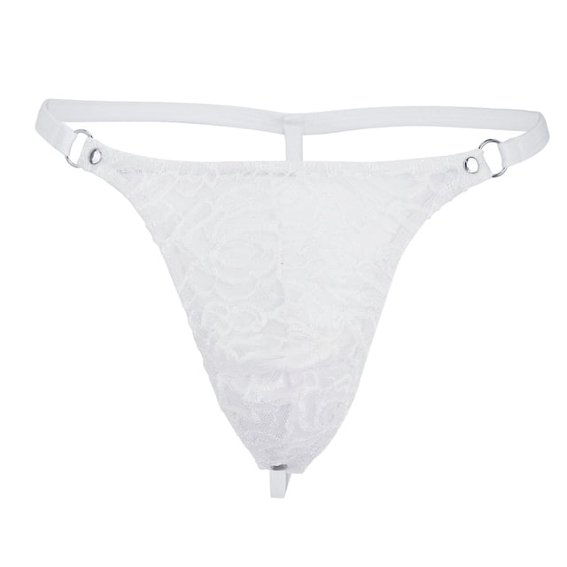 Intimates Men's Lace Mesh Pouch G-string Thong T-back Lingerie Brief Panty One Size
