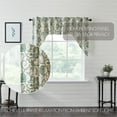 thumbnail image 4 of VHC Brands Dorset, Farmhouse Kitchen Swag Valance Curtain Panels, Floral, Green, 36x36x16, Set of 2, 4 of 4
