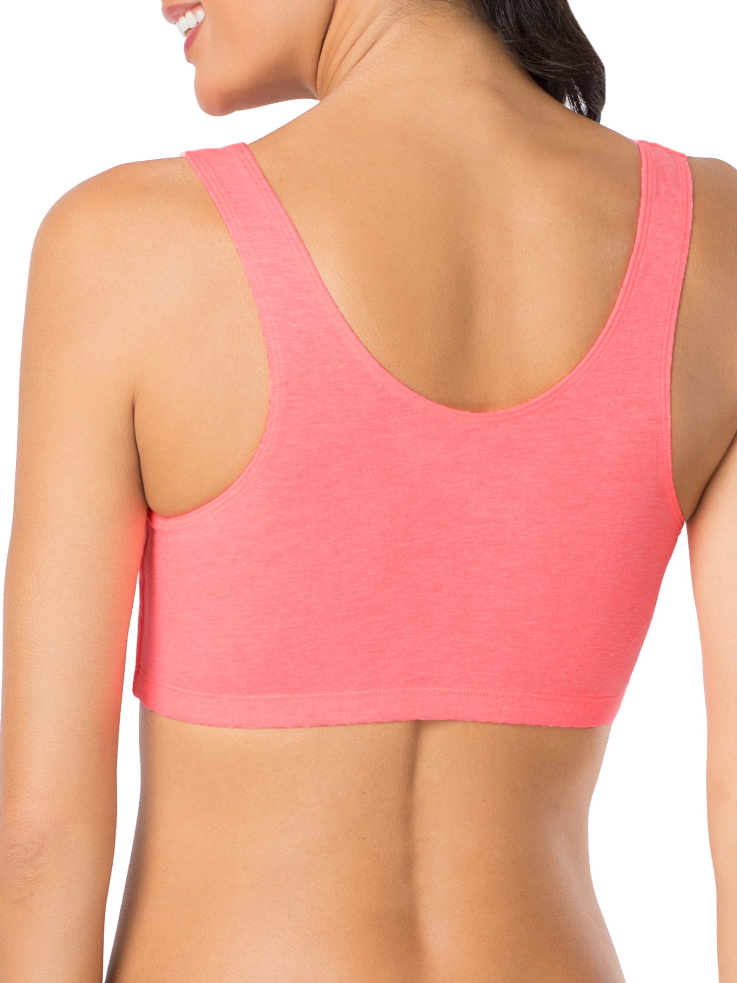 Fruit of the Loom Women's Tank Style Cotton Sports Bra, 3-Pack, Style-9012