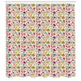 thumbnail image 3 of Floral Shower Curtain, Ornamental Colorful Nature Pattern Abstract and Artistic Blossoms and Leaves Botany, Fabric Bathroom Set with Hooks, 69W X 70L Inches, Multicolor, by Ambesonne, 3 of 3