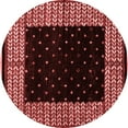 thumbnail image 1 of Ahgly Company Indoor Round Abstract Red Modern Area Rugs, 7' Round, 1 of 4