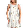 thumbnail image 1 of Balery Retro Rabbit Vestidos de verano para mujer con estampado: vestido holgado sin mangas, vestido playero informal y cómodo para días calurosos., 1 of 7