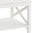 thumbnail image 2 of ClosetMaid X Frame Living Room Accent Coffee Table with Shelf, White, 2 of 7