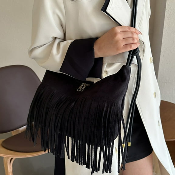 Worgeous  Tassel Handbag Purse with Compartments Shoulder Bags Woman Travel