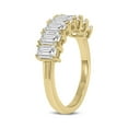 thumbnail image 2 of SZUL Women's 3 Carat TW Emerald Cut Seven Stone Lab Grown Diamond Wedding Anniversary Ring 14K Yellow Gold, 2 of 5