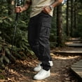 thumbnail image 2 of gzxflxpge Men's Casual Cargo Sweatpants Outdoor Sports Classic Fit Sweatpants Fashion Comfortable Soft Trousers with Flap Pockets Black XL, 2 of 10