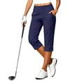 thumbnail image 2 of LIaqionyy Plus Size Capri Pants for Womens High Waisted Stretchy Casual Workout Golf Cropped Trousers Pant with Pockets, 2 of 8