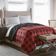thumbnail image 2 of Shavel 100% Polyester Luxury Micro Flannel 7 Layers of Warmth Buffalo Check Electric Blanket Twin Red, 2 of 6