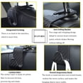 thumbnail image 4 of Car Headrest Hooks for Purses and Bags 4 Pack, Rear Seat Headrest Hanger, Universal Vehicle Storage Organizer, 4 of 5