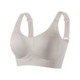 thumbnail image 3 of iHPH7 Womens Wireless Jelly Bra Wirefree Bra Breathable Bras for Women Jelly Bras for Women Adjustable Straps Push Up Bra Full Support Lift Bra Wireless Bra Gray M, 3 of 3