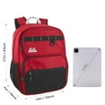 thumbnail image 3 of Heavy Duty Multipocket Backpack with Front Zippered Pockets and Side Mesh Pockets in Red, 3 of 6