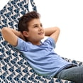 thumbnail image 1 of Geometric Lounger Chair Bag, Abstract Illustration Along Monochrome Triangles in Different Size, High Capacity Storage with Handle Container, Lounger Size, Champagne and Night Blue, by Ambesonne, 1 of 5