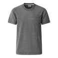 thumbnail image 5 of Qwertyu Men's Cotton T-Shirts Heavy Loose Fit Vintage Washed Tee Unisex Short Sleeve Casual Tee Tops with Pocket Gray 4XL, 5 of 5