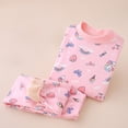 thumbnail image 3 of WOYY Loungewear Set for Girls Cartoon Print Knit Long Sleeve Top Pants Sleepwear Set for Kids, Sizes 6-7, 3 of 3