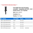 thumbnail image 2 of Front Right Strut and Coil Spring Assembly - Compatible with 2018 - 2021 Honda Accord 1.5L 4-Cylinder 2019 2020, 2 of 2