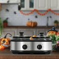 thumbnail image 4 of CozyHom 2.5QT Dual Pot Slow Cooker Electric Food Warmer With Adjustable Temp Stainless Steel Removable Pots Lid Rests Crock Pot, 4 of 13