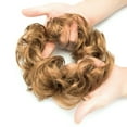 thumbnail image 3 of Women Fashion Hair Bun Wavy Curly Ponytail Hair Extensions Synthetic Chignons Hairpiece Scrunchies Wig Accessories, 3 of 5