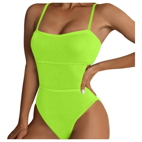 Afdoent One Piece Swimsuit For Women Summer Large Beach Solid Color Bikini Swimsuit Fashion Swimsuit Women's Clothing