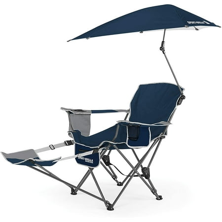 Sport-Brella Blue Camping Chair  with Clamp-On Sun Shade