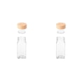 thumbnail image 3 of Monstrate Glass Spice Jar with Lid Empty Storage Salt Square Pepper Restaurant Condiment Cooking Barbecue Seasoning Bottle Picnic 120ml 2piezas, 3 of 6