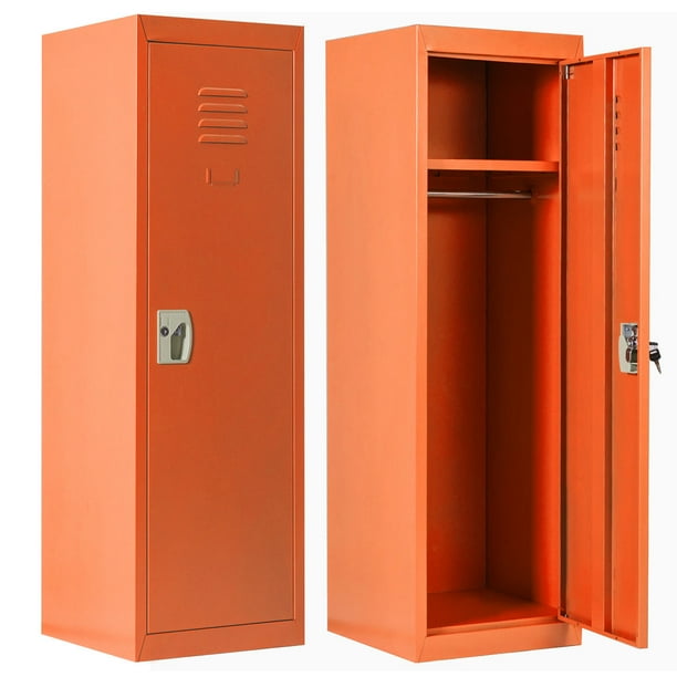 GHP 15"x15"x48" Orange Iron Kid Safe Storage Single Tier Metal Locker with 2 Keys - Walmart.com ...