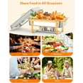 thumbnail image 7 of 2025 New Chafing Dish for Buffet Set, 8 QT Chafers and Buffet Warmers Sets with Folding Frame, Spoon & Tweezer for Weddings Parties Banquets Catering Events, 7 of 7
